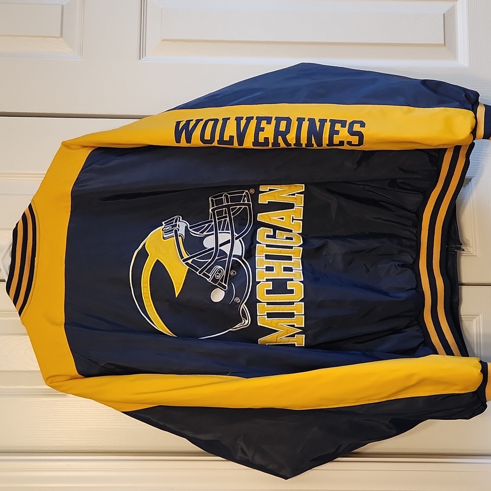 Vintage Steve And Barry's University Of Michigan Embroidered Bomber Jacket - XL - Picture 2 of 10
